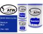 Preview: BMW-Motorcycles, Medium Blue, 794 / 820: 500ml Lackdose + 500ml Klarlack + 250ml Härter - Set, von ATW Autoteile West.